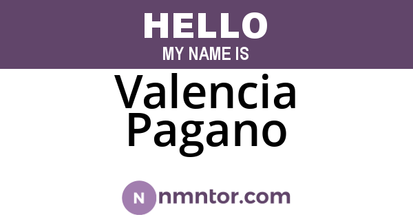 Valencia Pagano