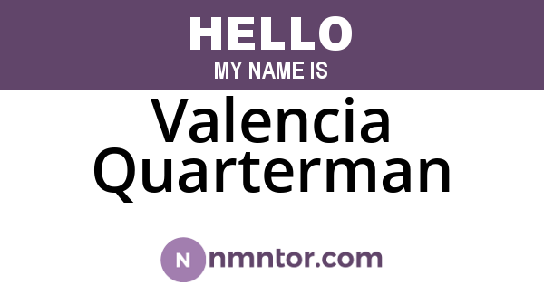 Valencia Quarterman