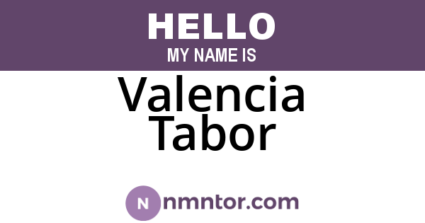 Valencia Tabor