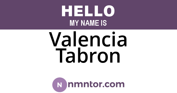 Valencia Tabron