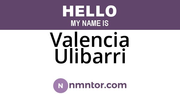 Valencia Ulibarri