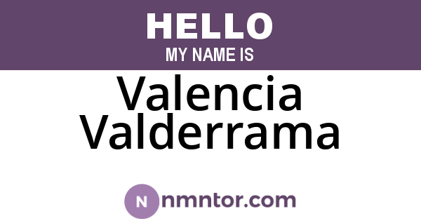 Valencia Valderrama