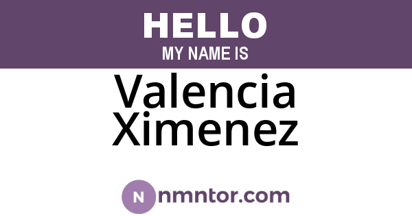 Valencia Ximenez