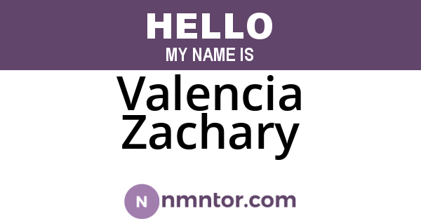 Valencia Zachary