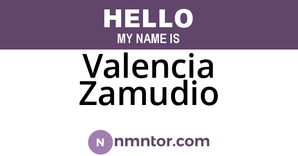 Valencia Zamudio