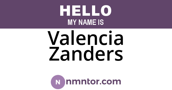 Valencia Zanders