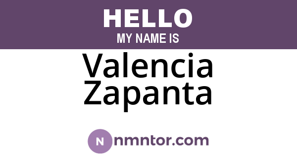Valencia Zapanta