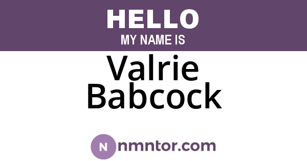 Valrie Babcock