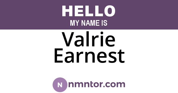 Valrie Earnest