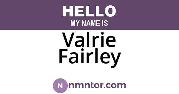 Valrie Fairley