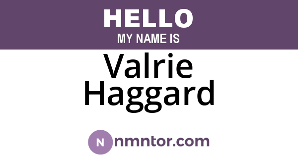Valrie Haggard