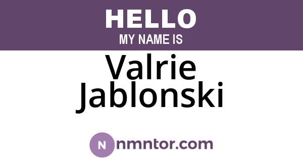 Valrie Jablonski