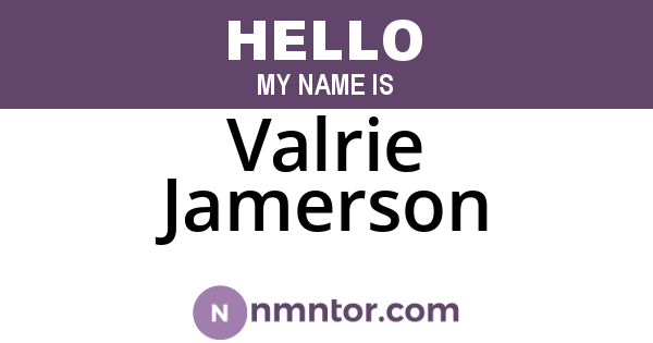 Valrie Jamerson
