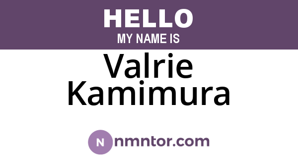 Valrie Kamimura