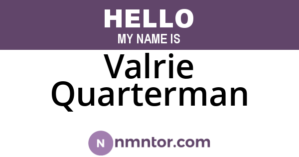 Valrie Quarterman
