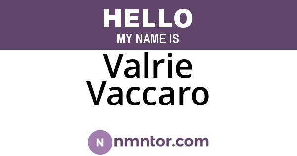 Valrie Vaccaro