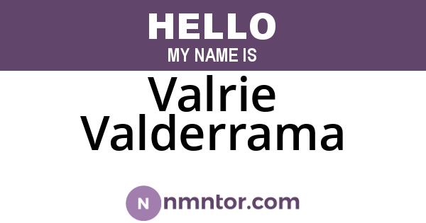 Valrie Valderrama