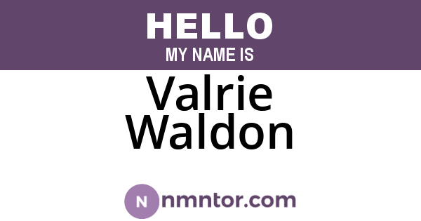 Valrie Waldon