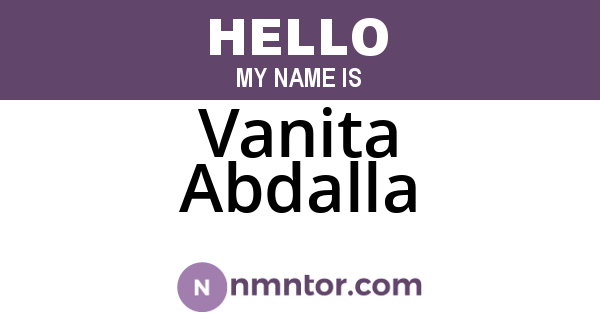 Vanita Abdalla