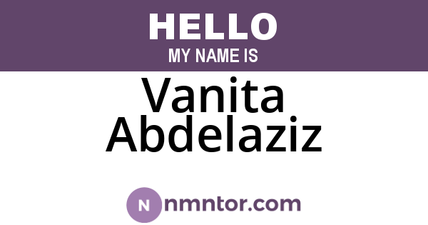 Vanita Abdelaziz