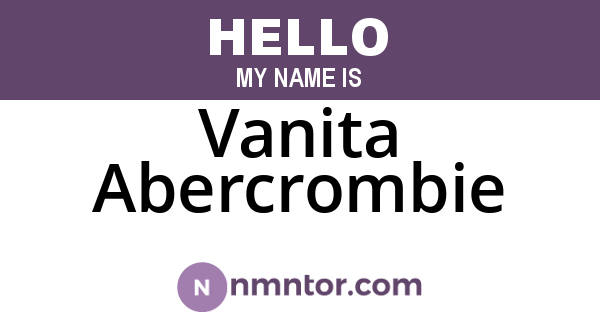 Vanita Abercrombie