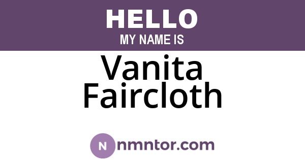 Vanita Faircloth