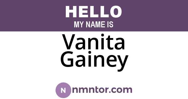 Vanita Gainey