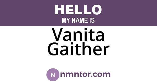 Vanita Gaither