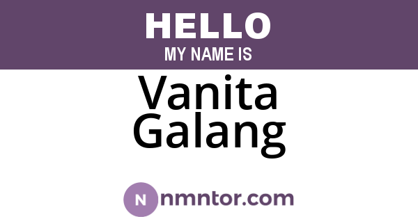 Vanita Galang