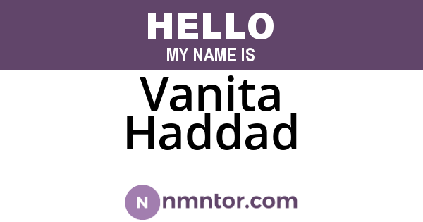 Vanita Haddad