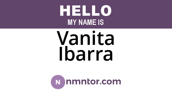 Vanita Ibarra