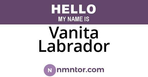 Vanita Labrador