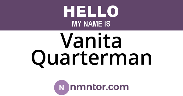 Vanita Quarterman