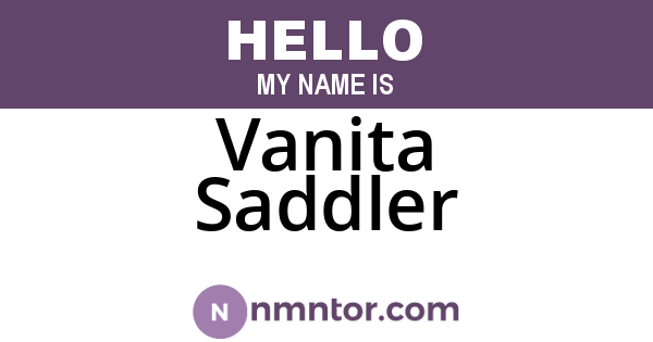 Vanita Saddler