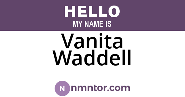 Vanita Waddell