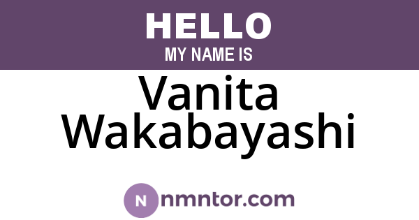 Vanita Wakabayashi