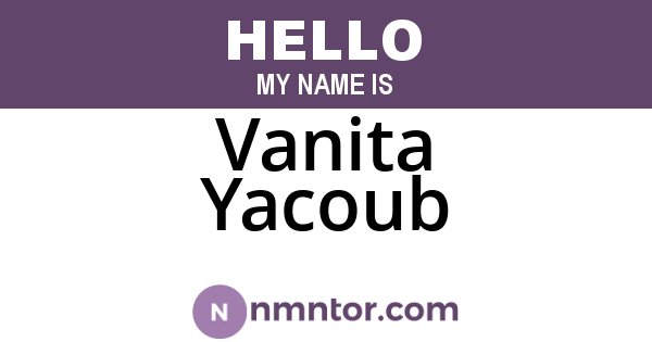 Vanita Yacoub