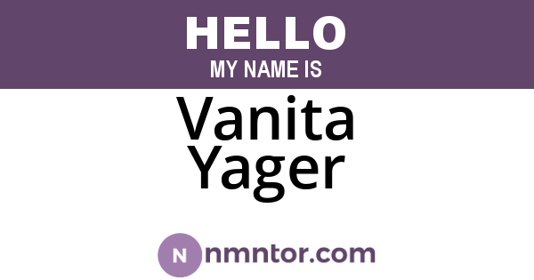 Vanita Yager