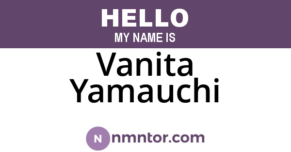 Vanita Yamauchi