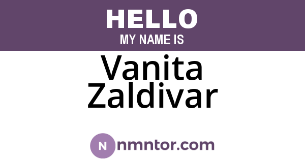 Vanita Zaldivar