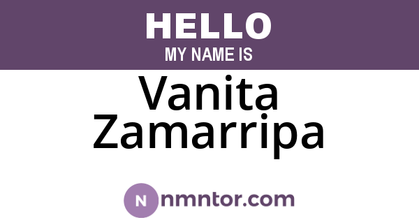 Vanita Zamarripa