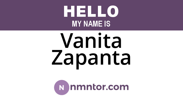 Vanita Zapanta