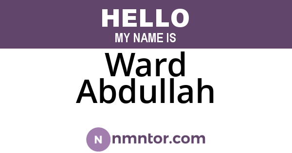 Ward Abdullah