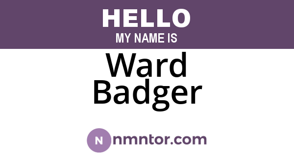 Ward Badger