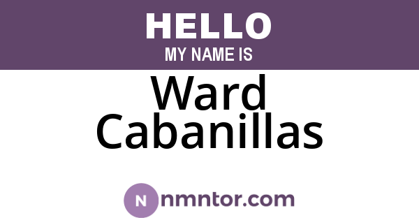 Ward Cabanillas
