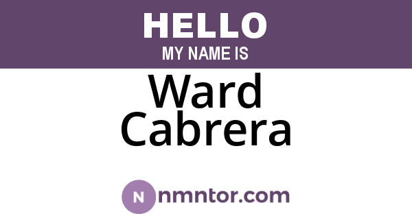 Ward Cabrera
