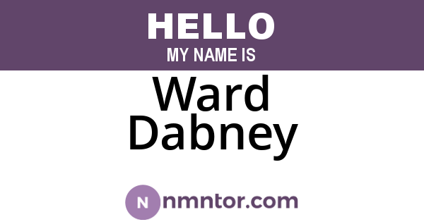 Ward Dabney