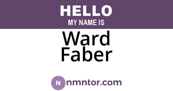 Ward Faber