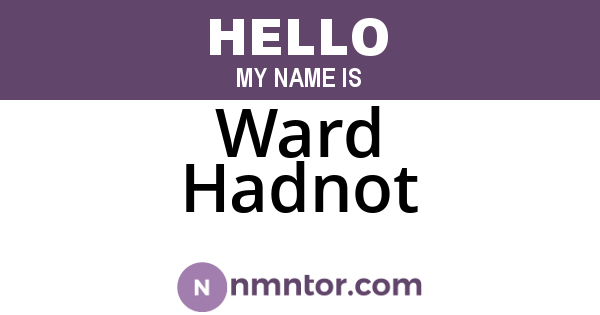 Ward Hadnot