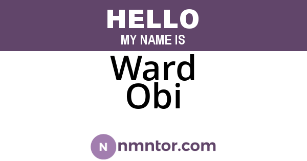 Ward Obi